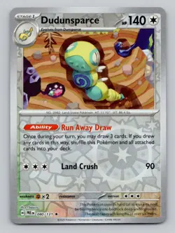 Reverse Holo Dudunsparce 080/131 Rare Prismatic Evolutions Pokemon - Image 1