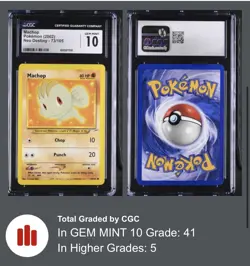 Pokemon Neo Destiny 2002 Machop #73/105 Collectible Card Cgc 10 - Image 3