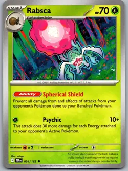 Rabsca 024/162 Near Mint SV05: Temporal Forces Pokemon Shipnow - Image 1