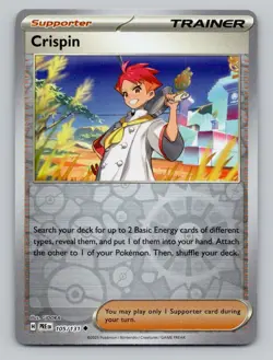 Reverse Holo Crispin 105/131 Uncommon Prismatic Evolutions Pokemon - Image 1
