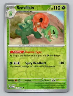 Reverse Holo Scovillain 025/197 Rare Obsidian Flames Pokemon - Image 1