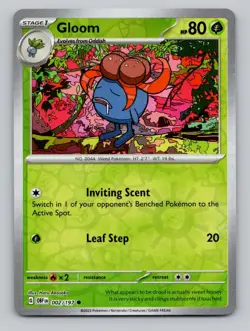 Reverse Holo Gloom 002/197 Common Obsidian Flames Pokemon - Image 1