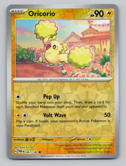 Reverse Holo Oricorio 067/182 Common Paradox Rift Pokemon - Image 1