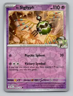 Reverse Holo N's Sigilyph 064/159 Common Journey Together Pokemon - Image 1