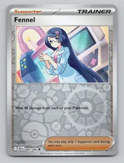 Reverse Holo Fennel 082/086 Uncommon Black Bolt Pokemon - Image 1