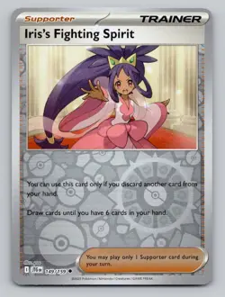 Reverse Holo Iris's Fighting Spirit 149/159 Uncommon Journey Together Pokemon - Image 1