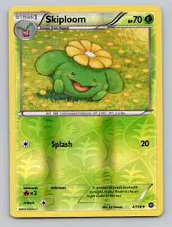 Reverse Holo Skiploom 4/114 Uncommon Steam Siege Pokemon - Image 1