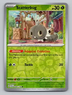 Reverse Holo Scatterbug 008/198 Common Scarlet & Violet Pokemon - Image 1