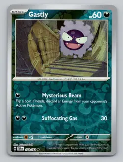 Reverse Holo Gastly 102/162 Common Temporal Forces Pokemon - Image 1