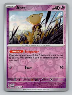 Reverse Holo Abra 080/167 Common Twilight Masquerade Pokemon - Image 1