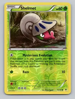 Reverse Holo Shelmet 11/101 Common Noble Victories Pokemon - Image 1