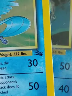Pokemon TCG Fossil Set Holographic Articuno 2/62 (NM-LP) - Image 3