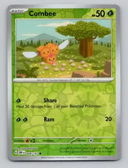 Reverse Holo Combee 008/197 Common Obsidian Flames Pokemon - Image 1