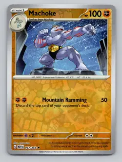 Reverse Holo Machoke 067/165 Uncommon 151 Pokemon - Image 1