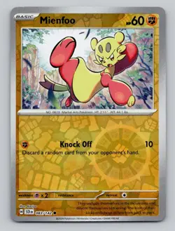 Reverse Holo Mienfoo 83/142 Common Stellar Crown Pokemon - Image 1