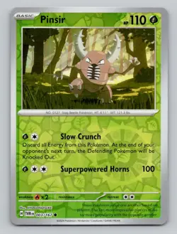 Reverse Holo Pinsir 003/167 Common Twilight Masquerade Pokemon - Image 1