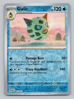 Reverse Holo Glalie 052/167 Uncommon Twilight Masquerade Pokemon - Image 1