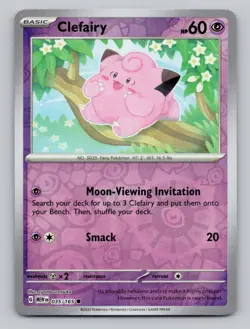 Reverse Holo Clefairy 035/165 Common 151 Pokemon - Image 1