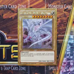 1x Blue-Eyes White Dragon - Gold Secret Rare - MVP1-ENGV4 - Limited Edition - LP - Image 1