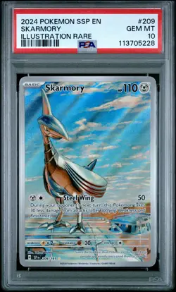 Skarmory #209 PSA 10 - 2024 Pokemon Ssp En-Surging Sparks - Image 1