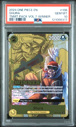 2024 One Piece Shura WINNER Card TNMT Pack Vol.7 PSA 10 GEM MINT - Image 1