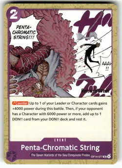 One Piece The Azure Sea's Seven Release Event Card OP14-077 Penta-Chromatic Stri - Image 1