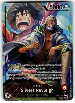 One Piece Legacy of the Master FOIL Card OP12-001 Silvers Rayleigh Alternate Art - Image 1