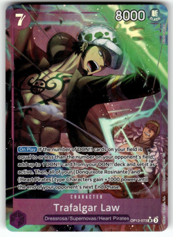 One Piece Legacy of the Master FOIL Card OP12-073 Trafalgar Law Alternate Art - Image 1