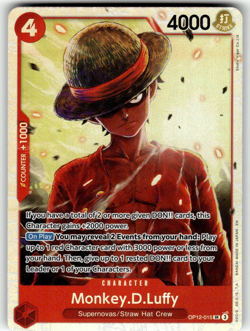 One Piece Legacy of the Master FOIL Card OP12-015 Monkey.D.Luffy - Image 1