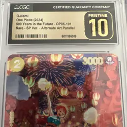 2024 One Piece 500 Years In The Future O-Nami Foil Sp #OP06-101 CGC10 PRISTINE - Image 2