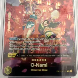 2024 One Piece 500 Years In The Future O-Nami Foil Sp #OP06-101 CGC10 PRISTINE - Image 3