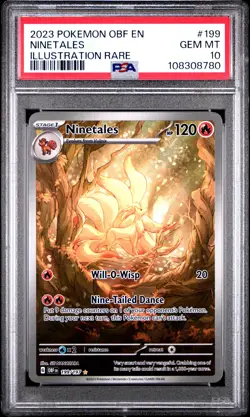Ninetales #199 PSA 10 - 2023 Pokemon Obf En-Obsidian Flames - Image 1
