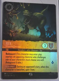 Rex Protective Dinosaur Epic Foil 206/204 Wilds Unknown Disney Lorcana - Image 1