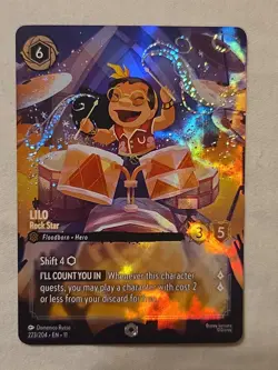 Disney Lorcana Winterspell Lilo Rock Star Enchanted 223/204 - Image 1