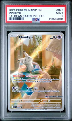 Mimikyu #075 PSA 9 - 2024 Pokemon Svp En-Sv Black Star Promo - Image 1