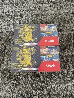 (Lot Of 2) Costco Pokemon Surging Sparks ETB Booster Bundle 2-pack - Image 1