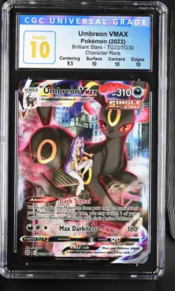 2022 Pokemon Brilliant Stars Umbreon VMAX #TG23/TG30 CGC 10 PRISTINE - Image 1