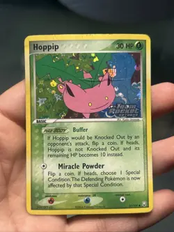 Pokemon TCG Hoppip 2004 EX Team Rocket Returns 57/109 Reverse Holo Stamped- DMG - Image 1
