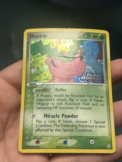 Pokemon TCG Hoppip 2004 EX Team Rocket Returns 57/109 Reverse Holo Stamped- DMG - Image 2