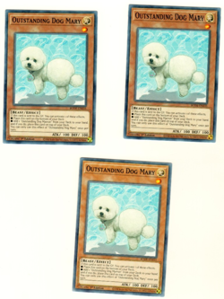 Set Of 3 Outstanding Dog Mary BODE-EN035 Burst Of Destiny 1st Edition Yugioh - Image 1