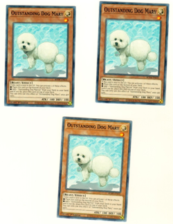Set Of 3 Outstanding Dog Mary BODE-EN035 Burst Of Destiny 1st Edition Yugioh - Image 3