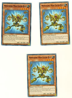 Set Of 3 Mimicking Man Eater Bug BODE-EN029 Burst Of Destiny 1st Edition Yugioh - Image 1