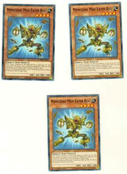 Set Of 3 Mimicking Man Eater Bug BODE-EN029 Burst Of Destiny 1st Edition Yugioh - Image 3
