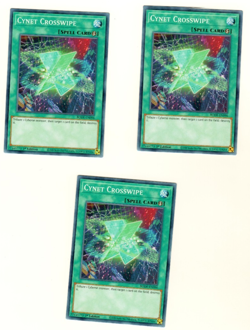 Set Of 3 Cynet Crosswipe BODE-EN096 Burst Of Destiny 1st Edition Yugioh - Image 1