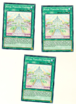 Set Of 3 Royal Penguins Garden BODE-EN063 Burst Of Destiny 1st Edition Yugioh - Image 3