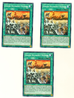 Set Of 3 Danger! Disturbance! Disorder! Burst Of Destiny 1st Edition Yugioh - Image 1