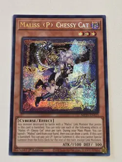Maliss P Chessy Cat MP25-EN123 Prismatic Secret Rare Yugioh 1st Edition Mint - Image 1