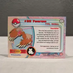 Fearow #22 Topps Blue Logo Foil Pokemon Card - Image 2
