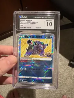 CGC Gem Mint 10 (JPN) Radiant Blastoise Pokemon GO 018/071 Card - Image 1