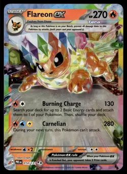 FLAREON EX - 014/131 Holo Double Rare Prismatic Evolutions Pokemon NM - Image 1